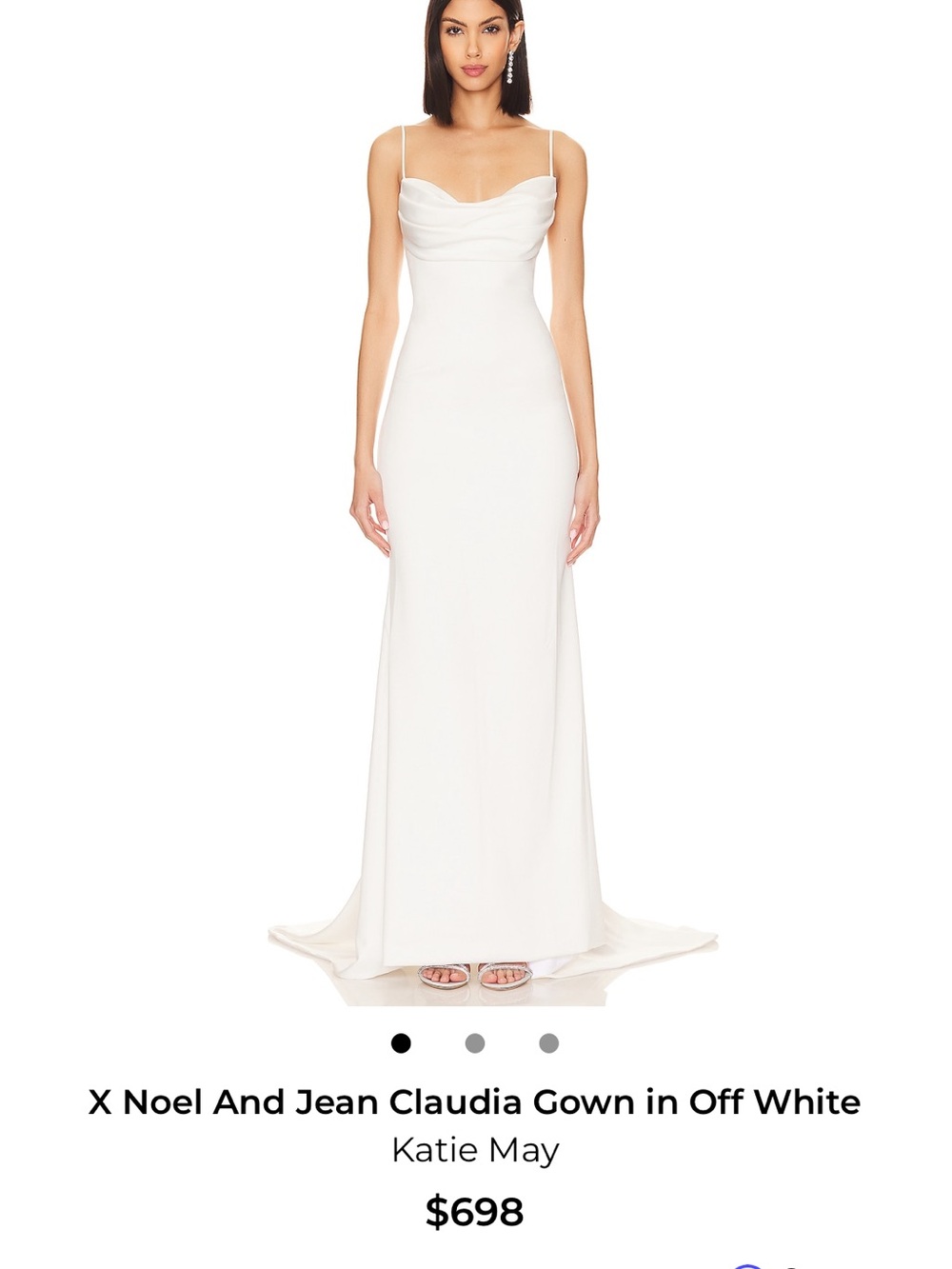Katie May Off-White Minimalist Slip Gown